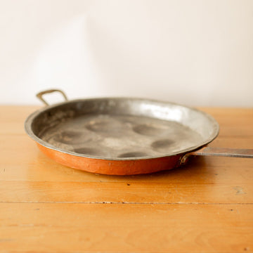 Large Copper Pan w/ Wrought Iron Handle