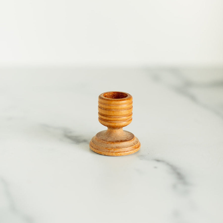 Wooden Petite Candlestick