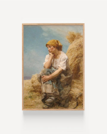 Peasant Woman Resting by Léon Lhermitte
