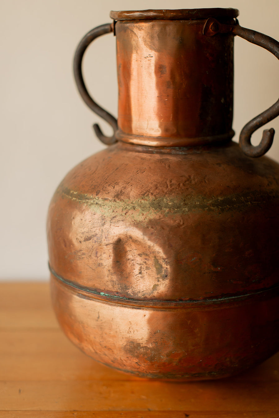 French Hand Hammered Copper Jug