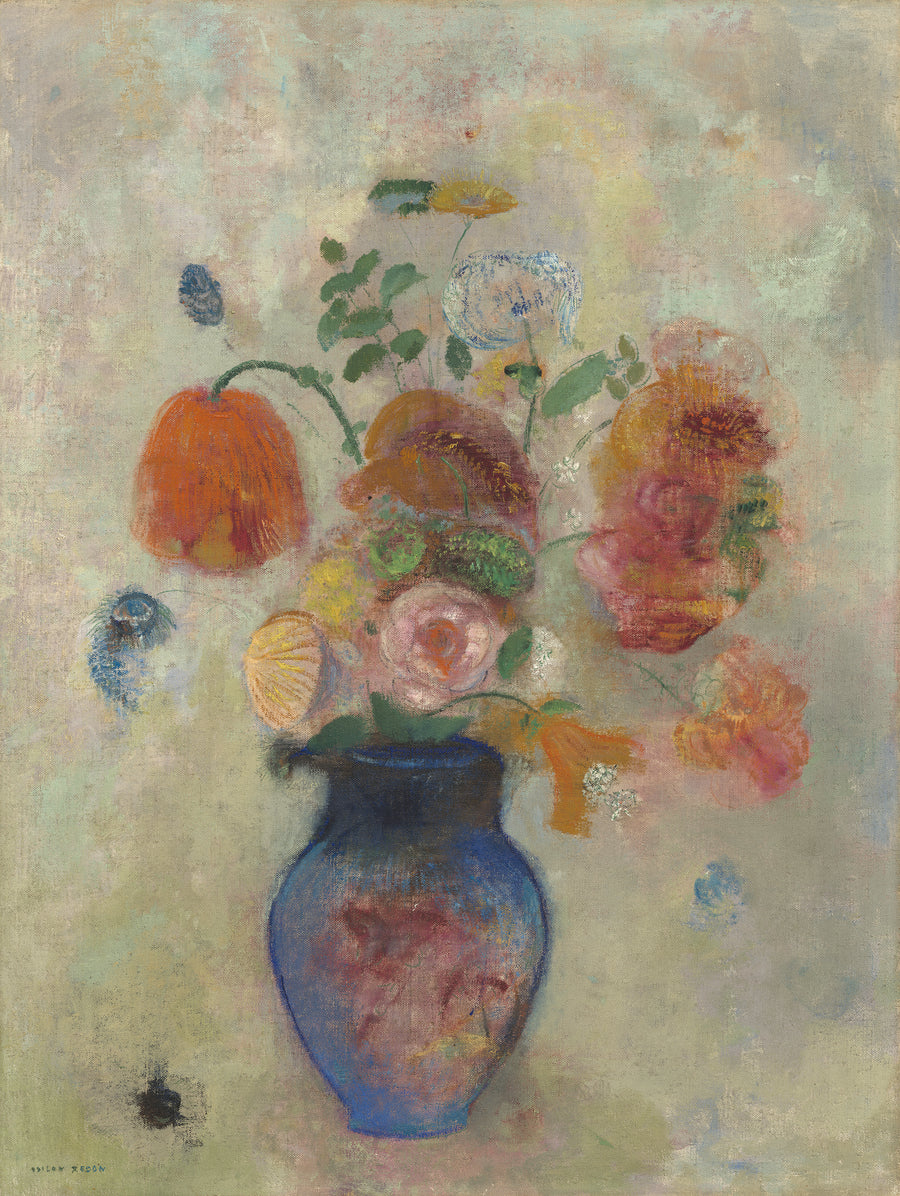 Large Vase with Flowers by Odilon Redon