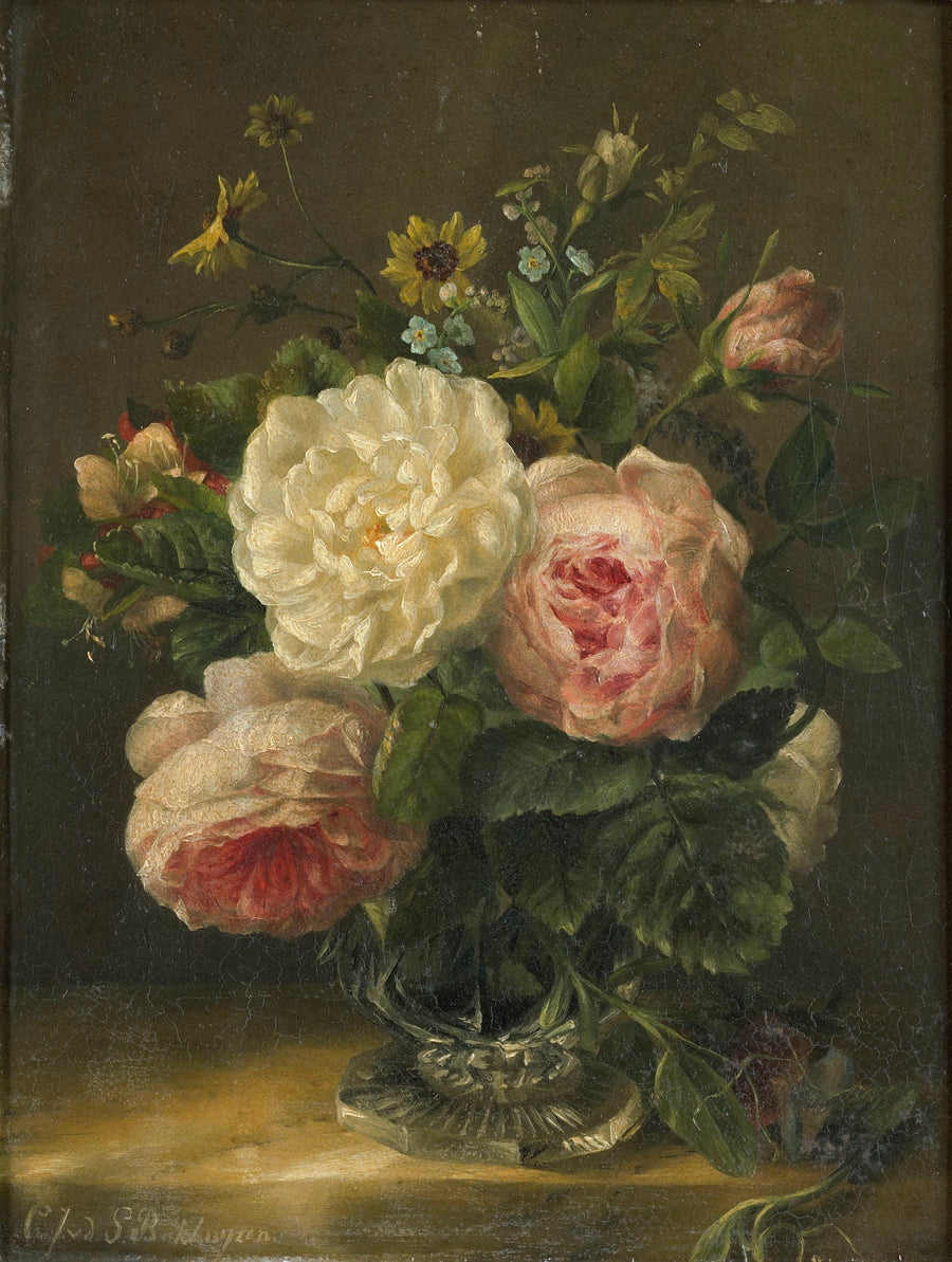 Still-life with Flowers by Gerardina Jacoba van de Sande Bakhuyzen