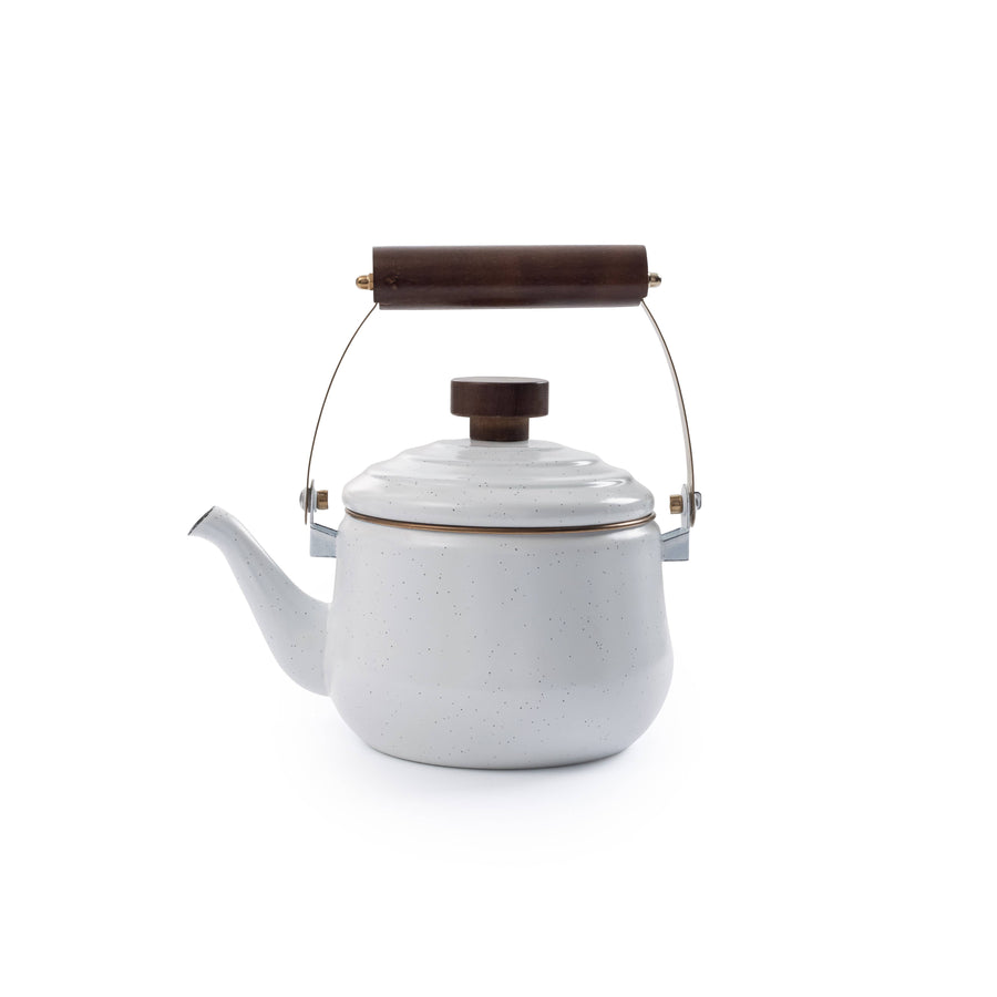 White Enamel Tea Kettle