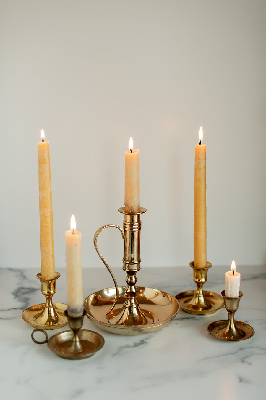 Pair of Brass Candleholders