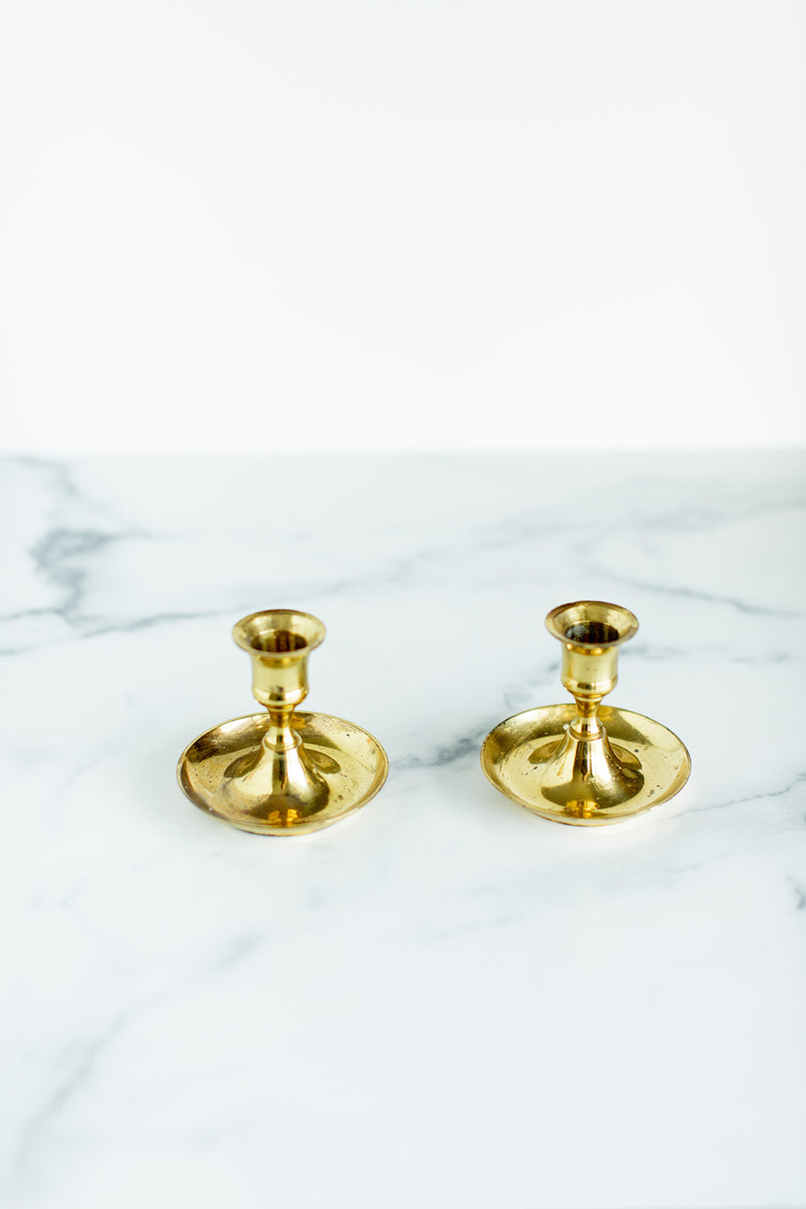 Pair of Brass Candleholders