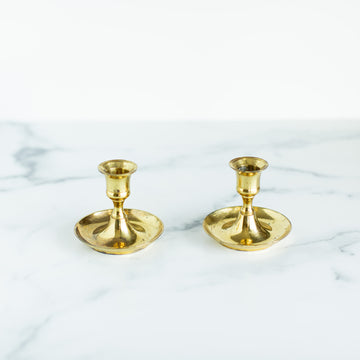 Pair of Brass Candleholders