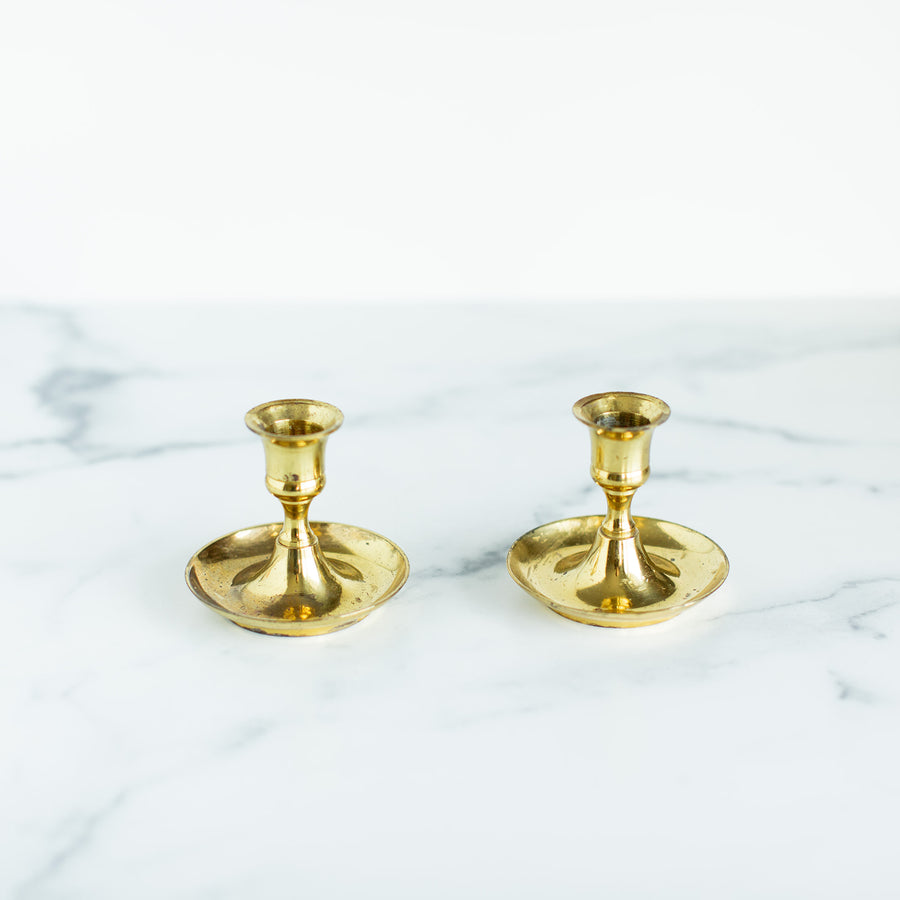 Pair of Brass Candleholders