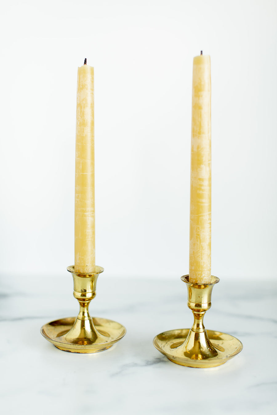 Pair of Brass Candleholders