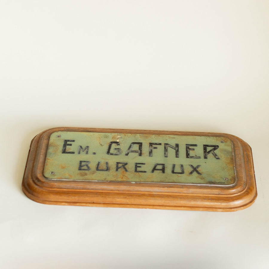 Antique Sign From Bureaux, France