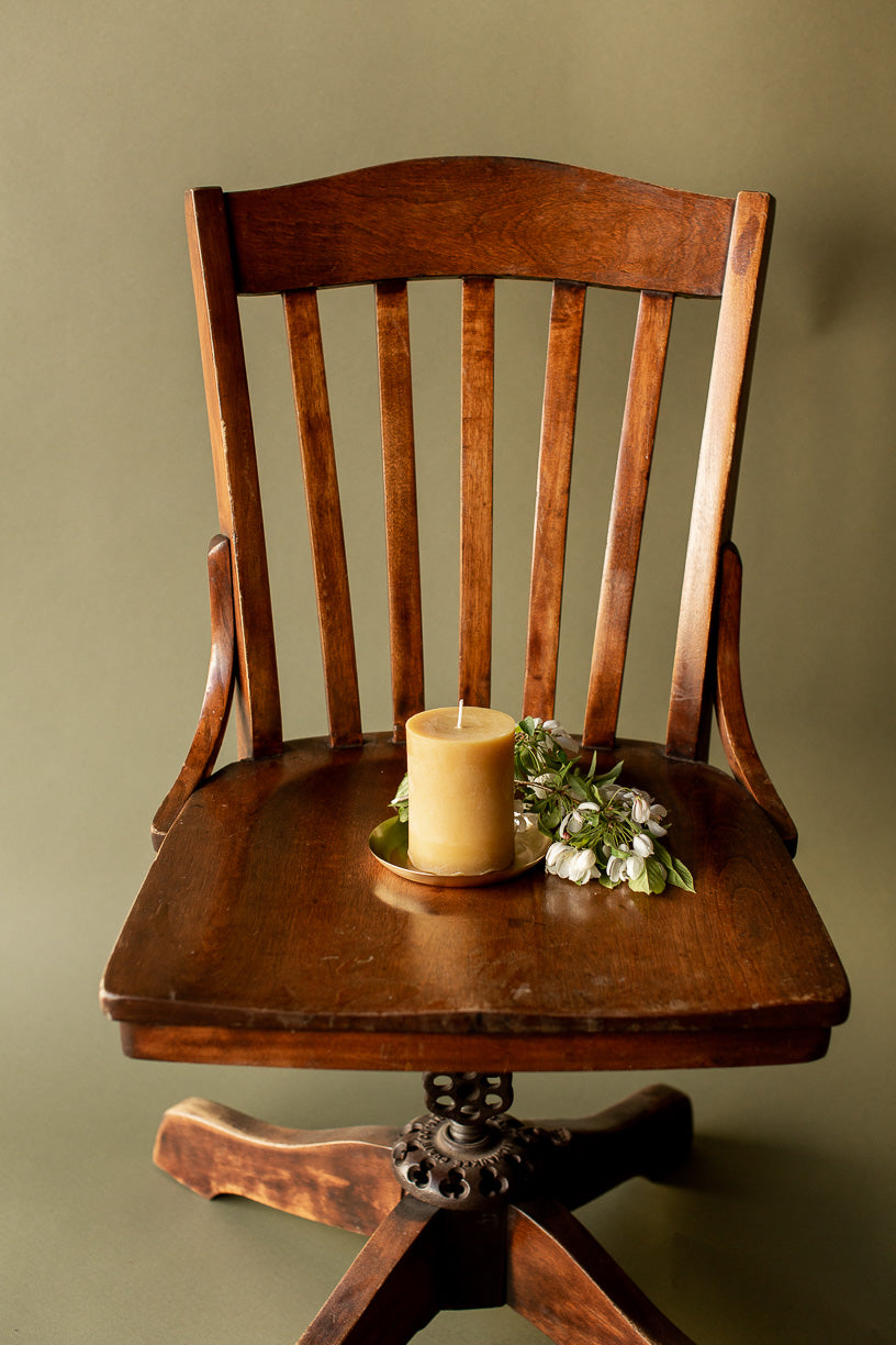Pure Beeswax Pillar Candle