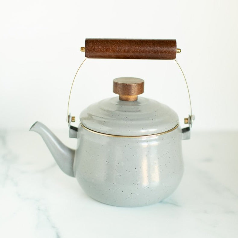 Blue Enamel Tea Kettle