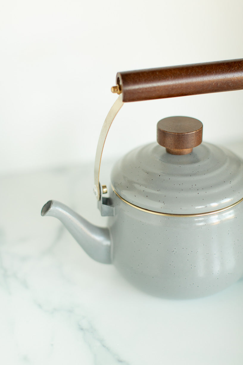 Blue Enamel Tea Kettle