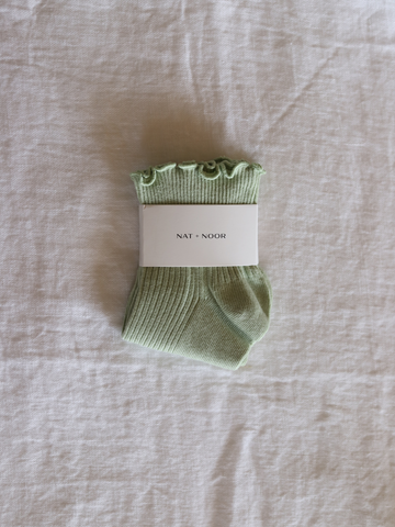 Ruffle Sock In Sage